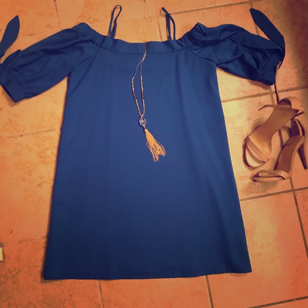 Boutique style dress navy